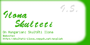 ilona skulteti business card